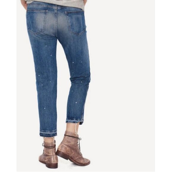 💕THE GREAT💕 The Fellow Jeans Drifter Wash with Rhinestones Button Fly 27 NWT - Picture 5 of 16